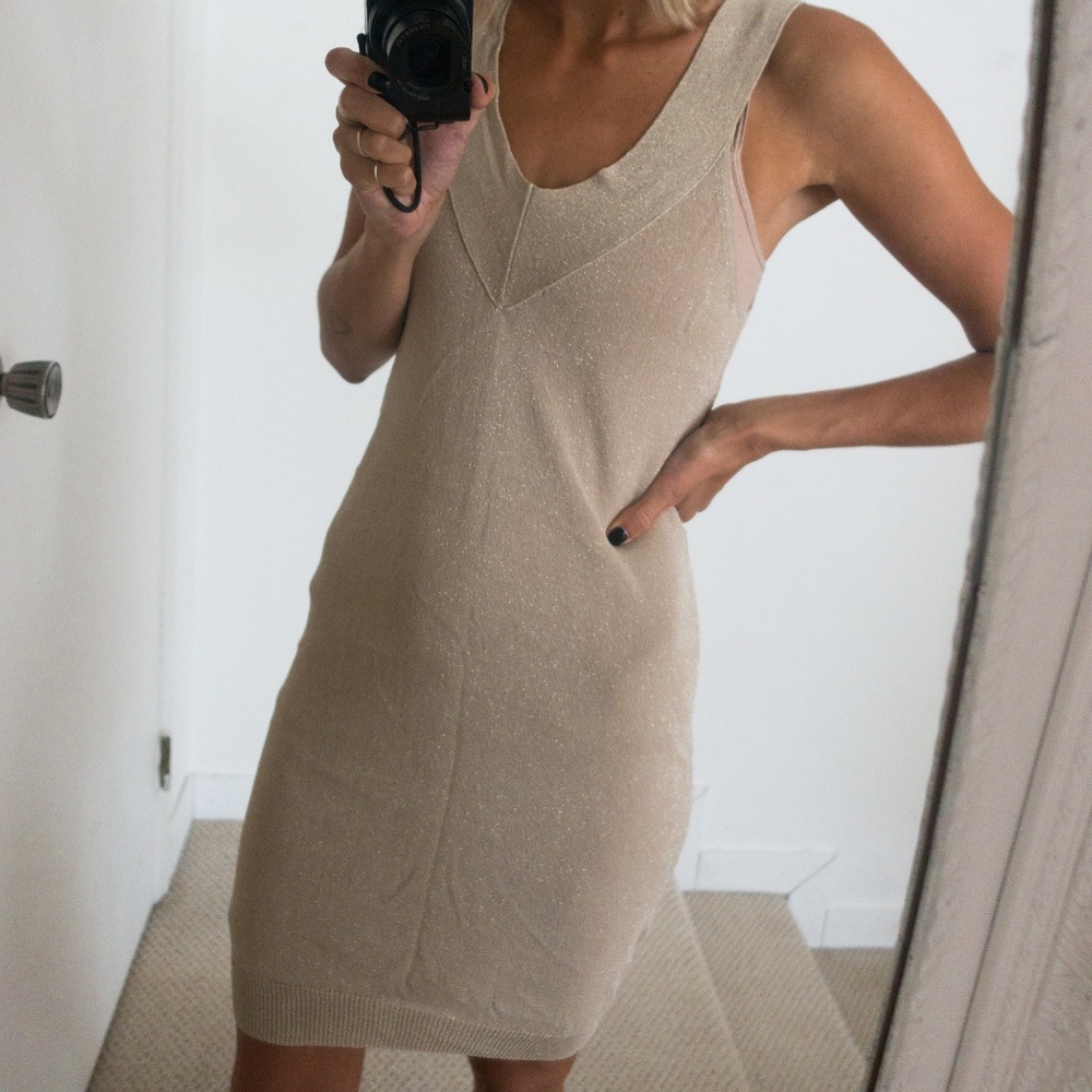 Aritzia Gold Dress
